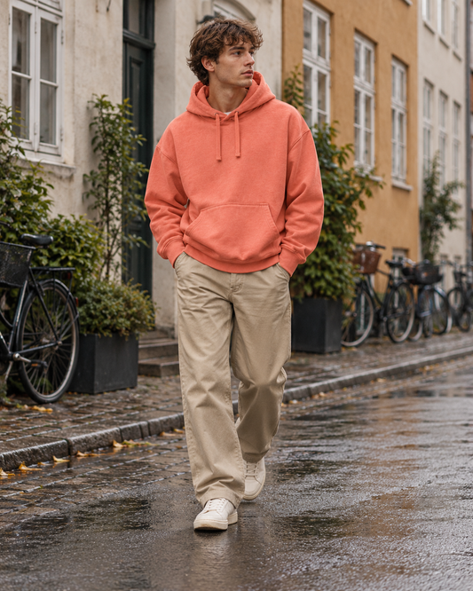 NORDIC Pastel Hoodie – Coral