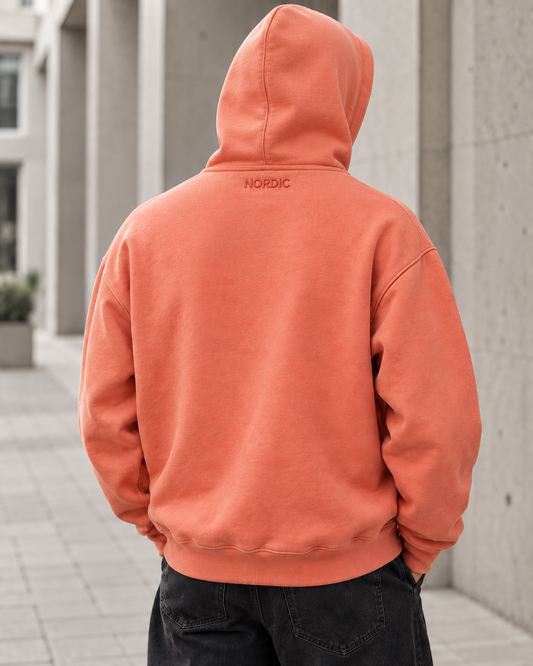 NORDIC Pastel Hoodie – Coral